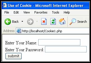 Pass Data Using Cookie